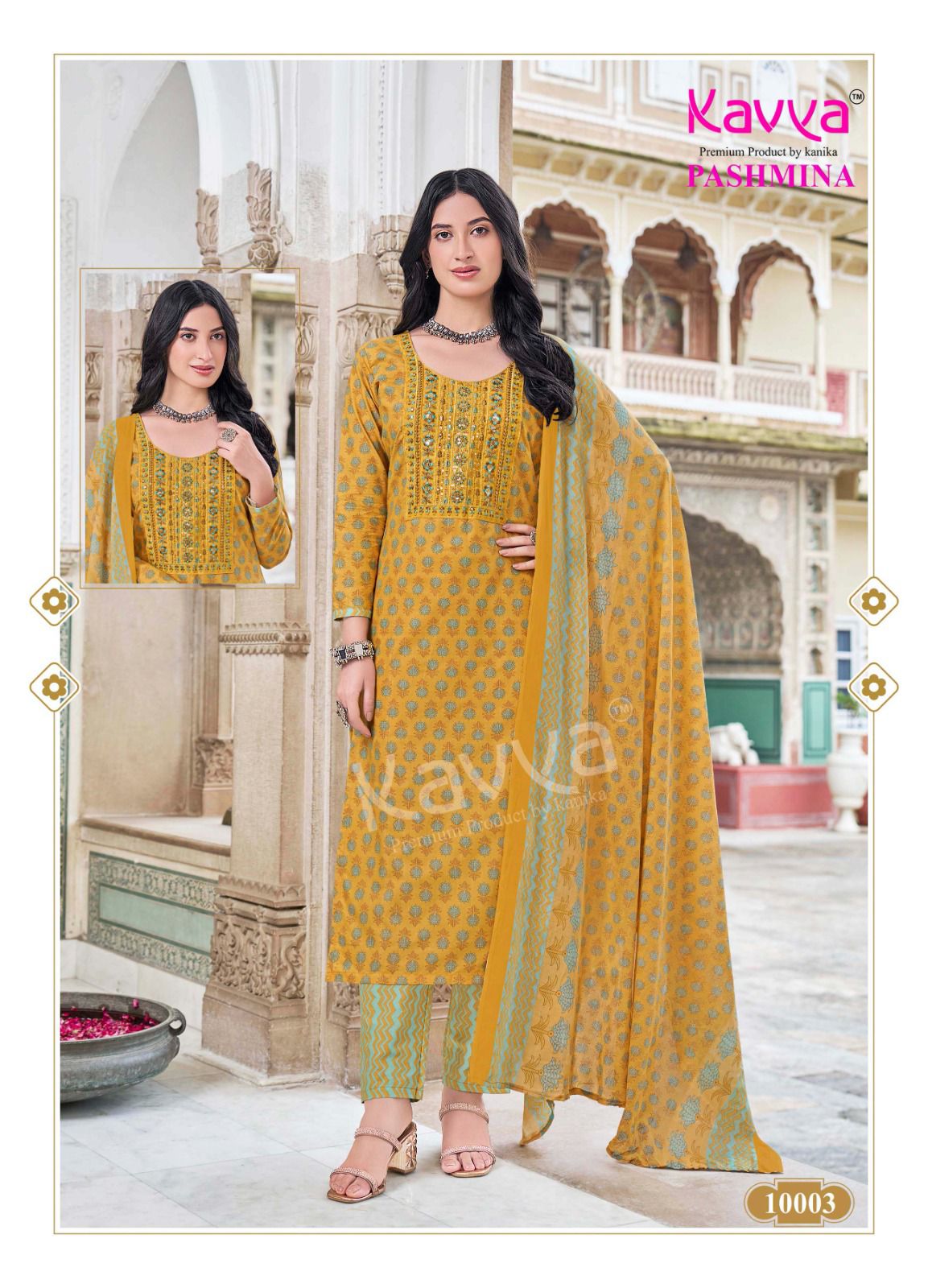 Pashmina Vol 10 By Kavya Cotton Kurti Pant With Dupatta Collection
